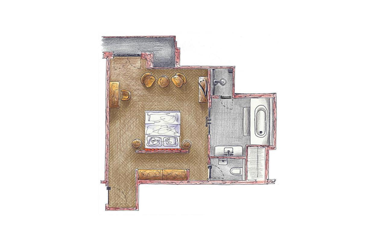 פלאנסבורג Das James מראה חיצוני תמונה Floorplan of a typical studio apartment